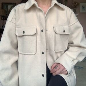 H&M Oversized Crème Shacket